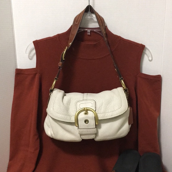 COACH Handbag Leather Pebble Cowhide Hobo 👜 - Picture 2 of 8